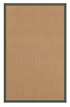 Benzara 8 x 5 Feet Hand Finish Wool Rug with Action Backing, Brown and Green