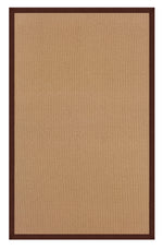 Benzara 8 x 5 Feet Hand Finish Wool Rug with Action Backing, Brown