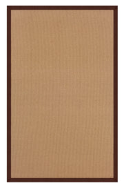 Benzara 8 x 5 Feet Hand Finish Wool Rug with Action Backing, Brown