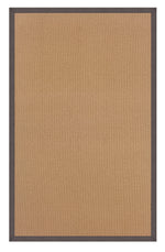 Benzara 2.83 x 1.83 Feet Hand Finish Wool Rug with Action Backing, Brown and Gray