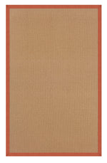 Benzara 2.83 x 1.83 Feet Hand Finish Wool Rug with Latex Bottom Layer, Brown and Orange