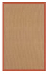 Benzara 6 x 4 Feet Hand Finish Wool Rug with Latex Bottom Layer, Brown and Orange