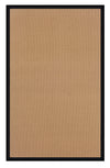 Benzara 6 x 4 Feet Hand Finish Wool Rug with Latex Bottom Layer, Brown and Black