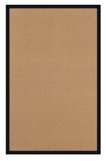 Benzara 8 x 5 Feet Hand Finish Wool Rug with Latex Bottom Layer, Brown and Black