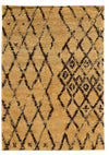 Benzara 7 x 5 Feet Geometric Pattern Polypropylene Power Loomed Rug, Brown
