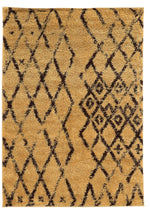 Benzara 7 x 5 Feet Geometric Pattern Polypropylene Power Loomed Rug, Brown