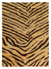 Benzara 7 x 5 Feet Animal Pattern Polypropylene Power Loomed Rug, Brown
