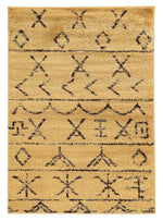 Benzara 7 x 5 Feet Polypropylene Power Loomed Rug with Tribal Pattern, Brown