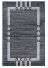 Benzara 7.7 x 5 Feet Modern Style Polypropylene Power Loomed Rug, Gray