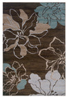 Benzara 7.7 x 5 Feet Polypropylene Power Loomed Rug with Floral Pattern, Multicolor