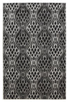 Benzara 2.83 x 1.83 Feet Optical Pattern Polypropylene Power Loomed Rug, Black and Gray