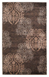 Benzara 2.83 x 1.83 Feet Damask Pattern Polypropylene Power Loomed Rug, Brown