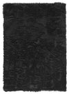 Benzara 5 X 3 Feet Transitional Faux Fur Rug with Suede Leather Backing, Dark Brown