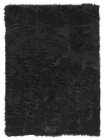 Benzara 5 X 3 Feet Transitional Faux Fur Rug with Suede Leather Backing, Dark Brown