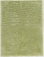 Benzara 5 X 3 Feet Transitional Faux Fur Rug with Suede Leather Backing, Green