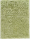 Benzara 7 X 5 Feet Transitional Faux Fur Rug with Suede Leather Backing, Green