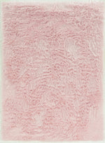 Benzara 5 X 3 Feet Transitional Faux Fur Rug with Suede Leather Backing, Pink
