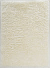 Benzara 7 X 5 Feet Transitional Faux Fur Rug with Suede Leather Backing, White