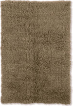 Benzara 9 X 6 Feet Shag Style Latex Free Hand Woven Wool Rug, Light Brown