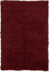 Benzara 14 X 10 Feet Shag Style Latex Free Hand Woven Wool Rug, Burgundy Red