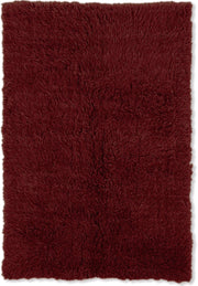 Benzara 14 X 10 Feet Shag Style Latex Free Hand Woven Wool Rug, Burgundy Red
