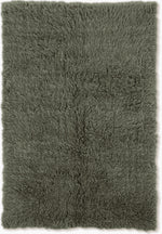 Benzara 5 X 3 Feet Shag Style Latex Free Hand Woven Wool Rug, Gray