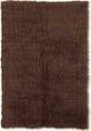 Benzara 10 X 7 Feet Shag Style Latex Free Hand Woven Wool Rug, Brown