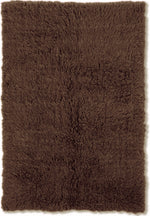 Benzara 10 X 7 Feet Shag Style Latex Free Hand Woven Wool Rug, Brown