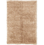 Benzara 10 X 7 Feet Shag Style Latex Free Hand Woven Wool Rug, Beige