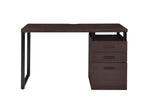 Benzara Wooden Writing Desk with Spacious Storage Option, Brown and Black