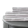 Venice 4 Piece Full Sheet Set with Paintbrush Print The Urban Port, White and Gray