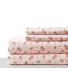 Melun 4 Piece Full Size Sheet Set with Rose sketch The Urban Port, Pink