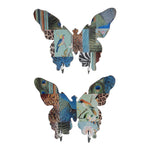 Benzara Butterfly Exotic Animal Print Wall decor, Set of 2, Multicolor