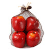 Benzara Decorative 6 Piece Artificial Apple in Plastic Net Bag, Red