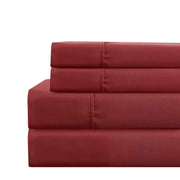 Lanester 4 Piece Deep Pocket Queen Size Microfiber Sheet Set The Urban Port, Red