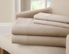 The Urban Port Sassuolo 4 Piece Bamboo Rich Queen Size Sheet Set with 220 Thread Count, Beige