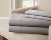 The Urban Port Sassuolo 4 Piece Bamboo Rich Queen Size Sheet Set with 220 Thread Count, Gray