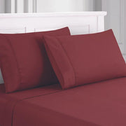  The Urban Port BM202410 Lanester 4 Piece Deep Pocket King Size Microfiber Sheet Set, Red