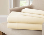 The Urban Port Sassuolo 4 Piece Bamboo Rich California King Sheet Set with 220 Thread Count, Cream