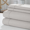 Como 4 Piece 1800 Thread Count Queen Size Cotton Sheet Set The Urban Port, Silver