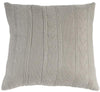 Benzara Contemporary Style Polyester Knitted Pillow, Set of 2, Gray
