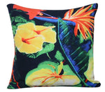Benzara 20 X 20 Inch Tropical Pillow With Digital Print, Set of 2, Yellow and Blue