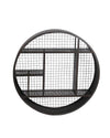 Benzara Industrial 3 Tier Round Iron Wall Shelf with Mesh Backing, Gray