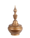 Benzara Finely Designed Decorative Metal Finial with Bellied Base, Small, Gold