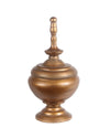 Benzara Traditional Decorative Metal Finial with Rounded Top, Medium, Gold
