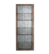 Benzara Wood and Metal Wall Organizer with 3 Mesh Baskets, Silver and Brown