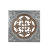 Benzara Traditional Style Metal and Wood Pierced Wall Decor, Silver