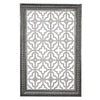 Benzara Traditional Wooden Wall Panel with Intricate Designs, Black and Silver