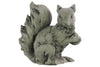 Benzara Cement Squirrel Figurine with Side Facing Head and Crossed Hands, Gray
