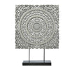 Benzara BM208288 Transitional Wooden Square Accent Decor, Gray